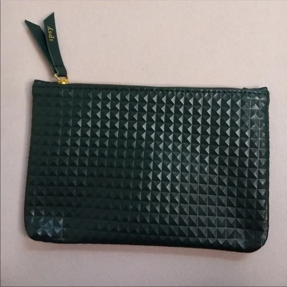 Ipsy raised stud green zipper bag - Picture 3 of 6